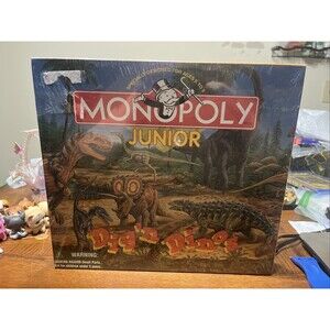 Monopoly Junior "Dig'n Dinos" Game by Parker Brothers - 1998 New Sealed